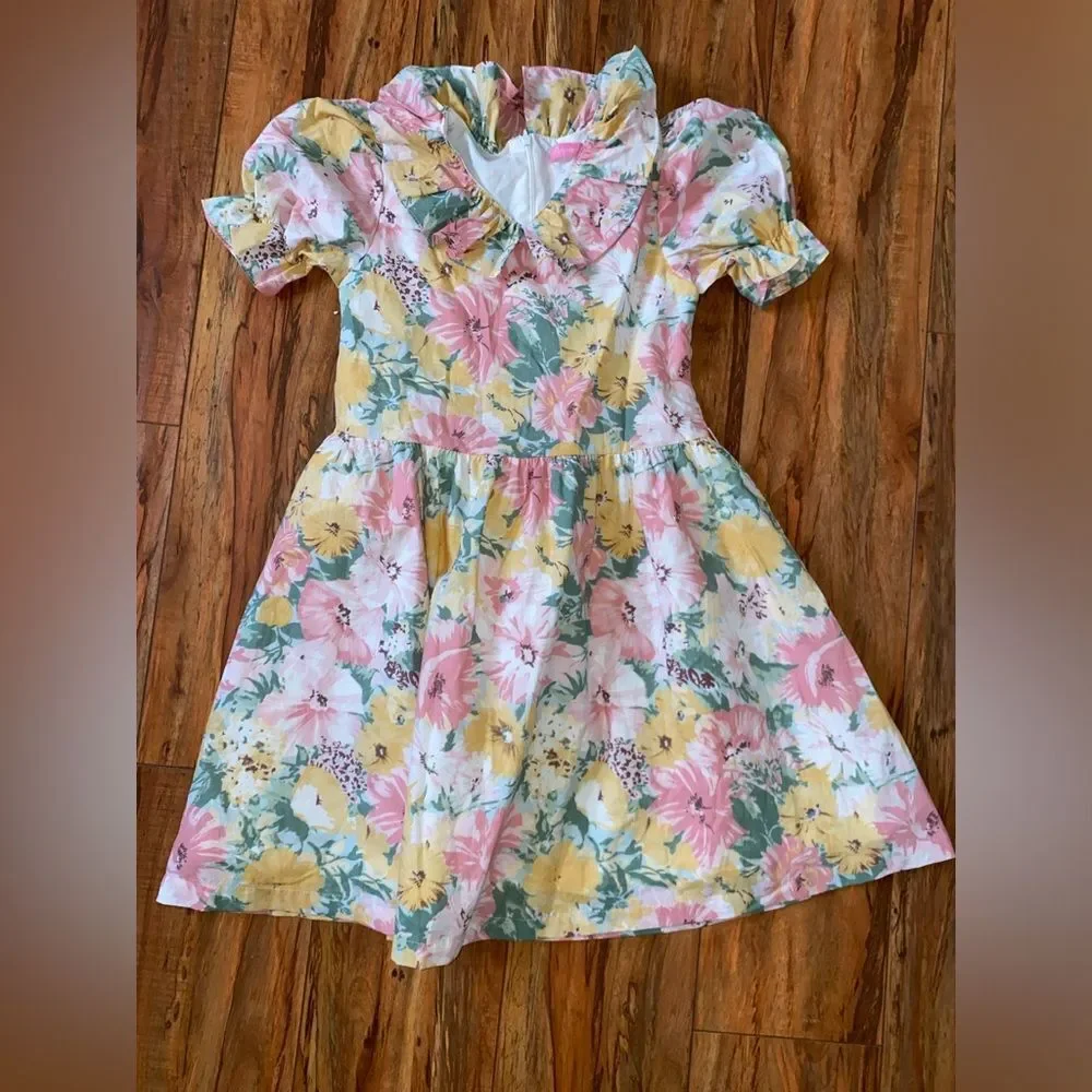 Peppermint Multicolor Floral Dress sz 10(kids)